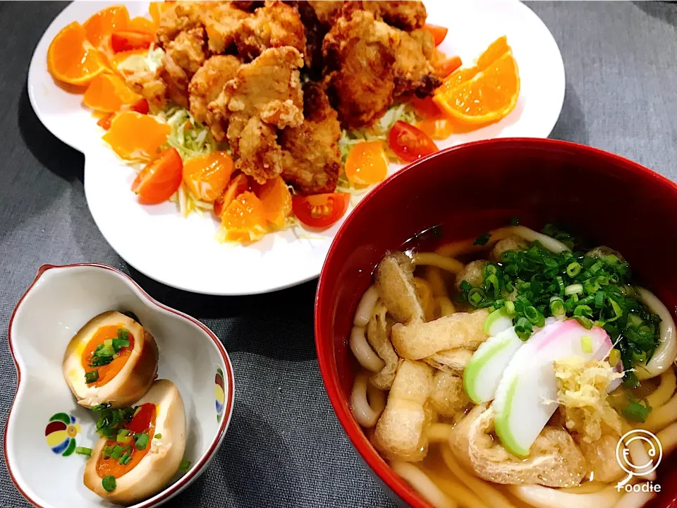 Snapdishの料理写真:年越し蕎麦ならぬ年越しうどんの我が家です☺️🍴|めぐぐさん