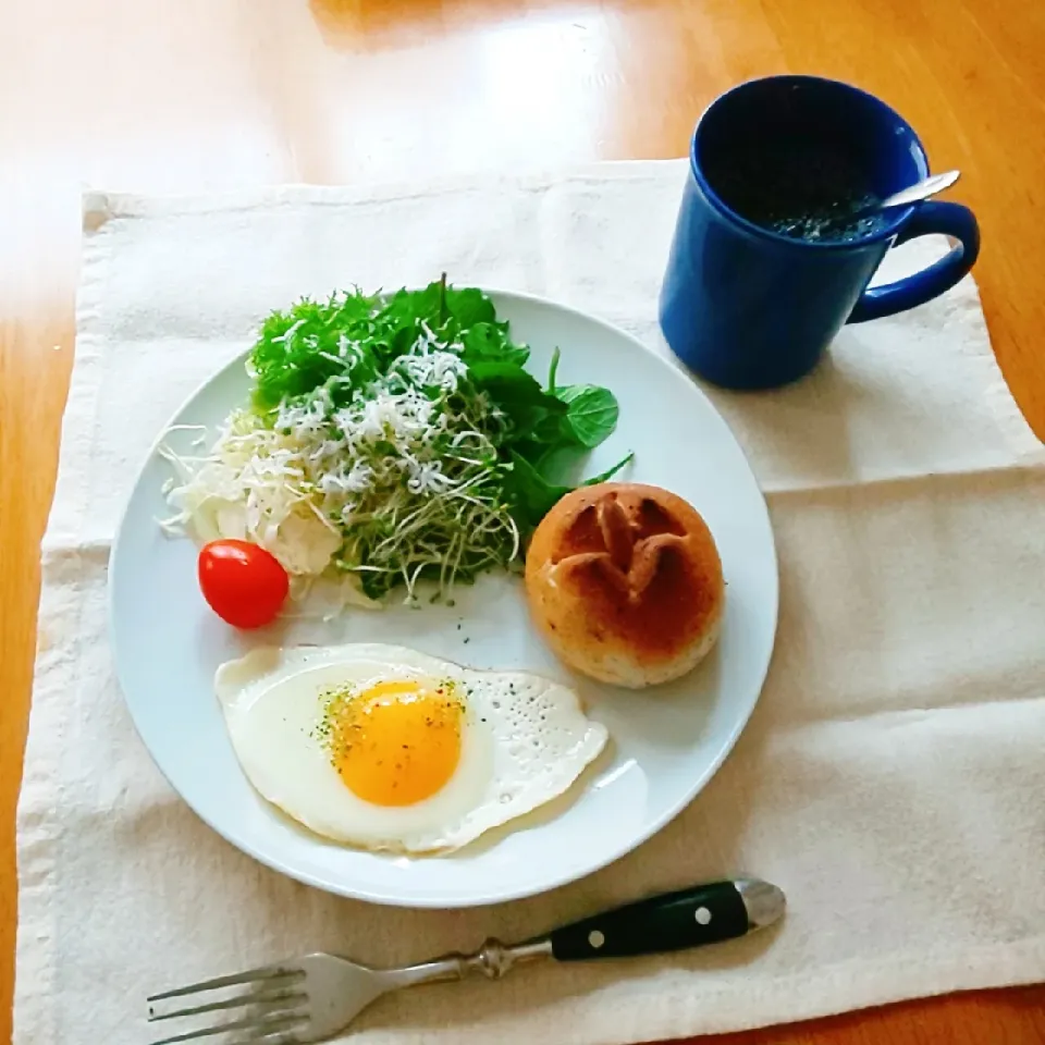 全粒粉パンで朝ごはん|えるえるさん