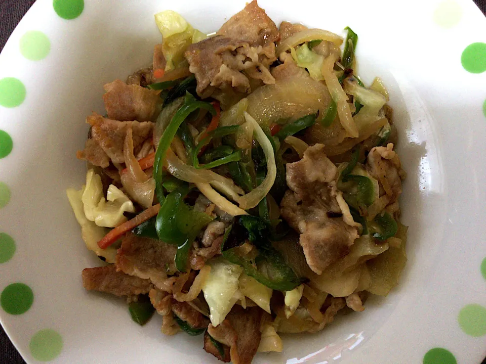 Snapdishの料理写真:豚肉野菜炒め|ばーさんさん