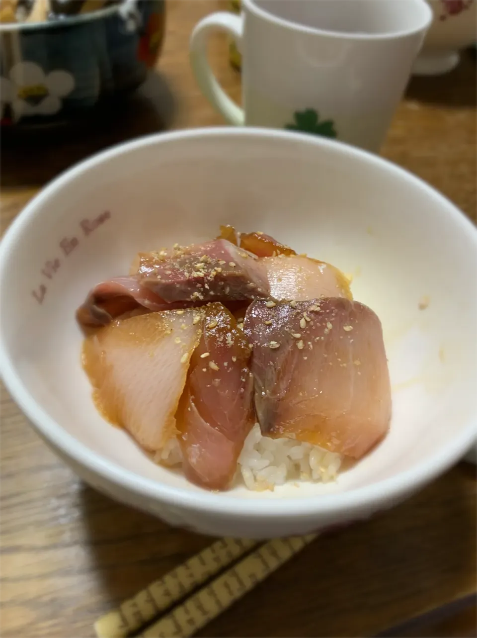 ぶり漬け丼|ちびろ菌さん