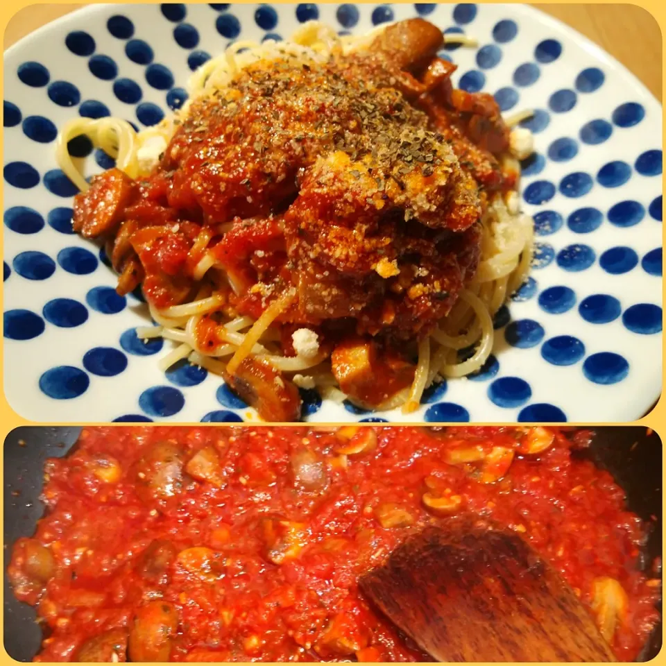 Spaghetti al Pomodoro e Champignon
マッシュルームのトマトソーススパゲッティ|Masahiko Aasanoさん