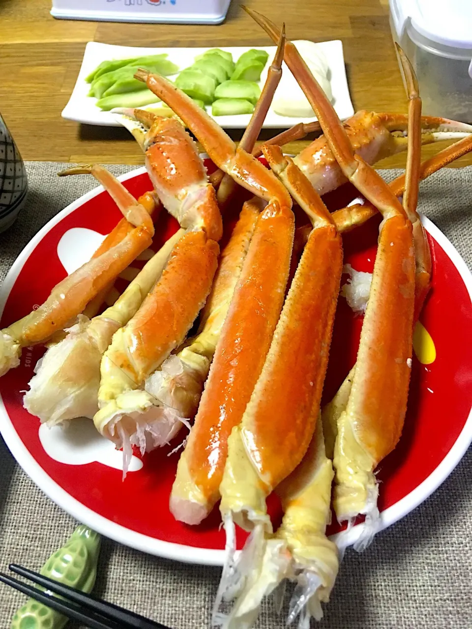 Snapdishの料理写真:ずわいがにの脚〜٩(ˊᗜˋ*)و
 #正月料理  #豪華に|morimi32さん