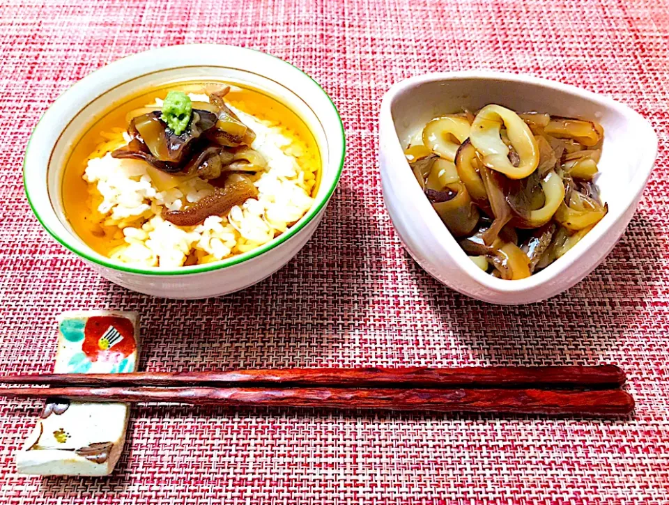 ケンサキイカの沖漬け茶漬け。(*☻-☻*)|イチロッタさん