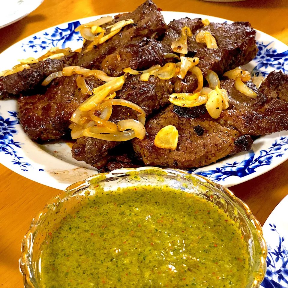 Steak with chimichurri sauce|Yna Sta Ana Jaoさん