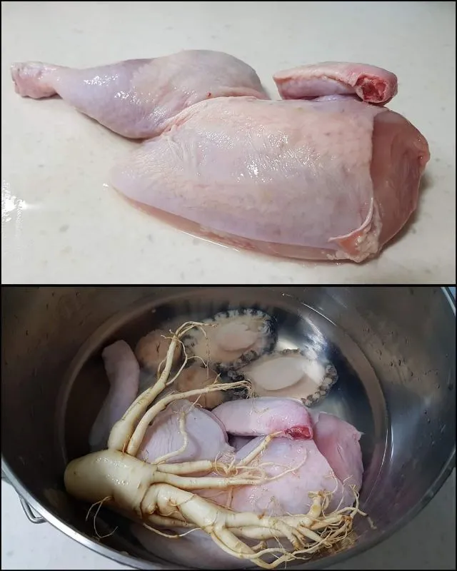 ginseng chicken soup with abalone and dried scallop|steven z.y.さん