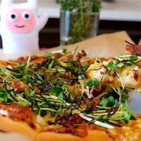 【おもちピザ】餅入りテリヤキチキンピザ🍕YouTubeギョニソのニックTV