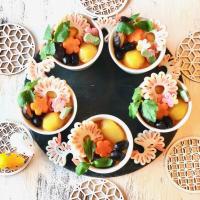 ポン酢ジュレでおせちのリメイク茶碗蒸し🎌いちまささんの純国産蒲鉾飾り切り🕊金沢のお麩🗾