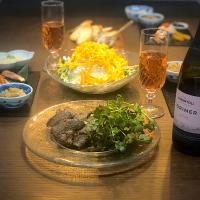 娘ちゃん帰宅前夜のカンパーイ晩餐