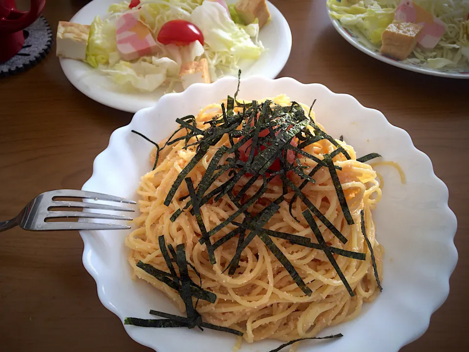 今日の男飯絆は、年末頂いた明太子で明太パスタを作って見たよ(о´∀`о)|ひーちゃんさん