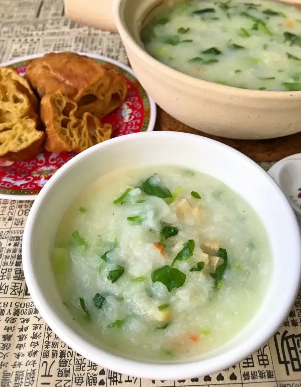 Mayさんの料理 香港風お粥で七草粥＆油条🥖|アッチさん