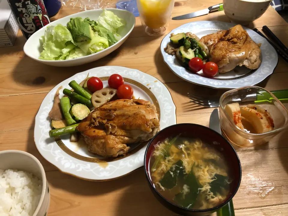 Snapdishの料理写真:チキンステーキ定食|mayoさん