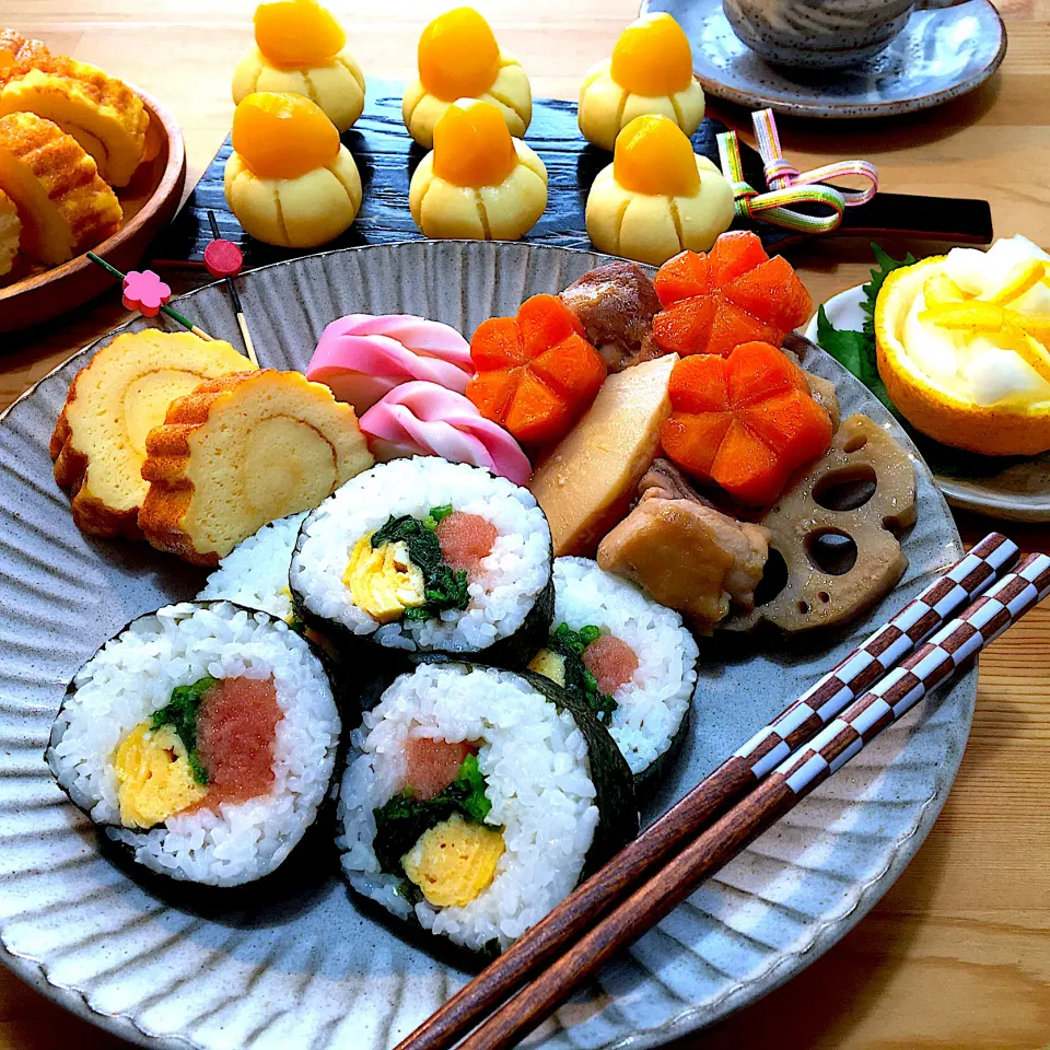 Snapdishの料理写真:お正月のなごりのワンプレートごはん🥢🎍|mou mouさん