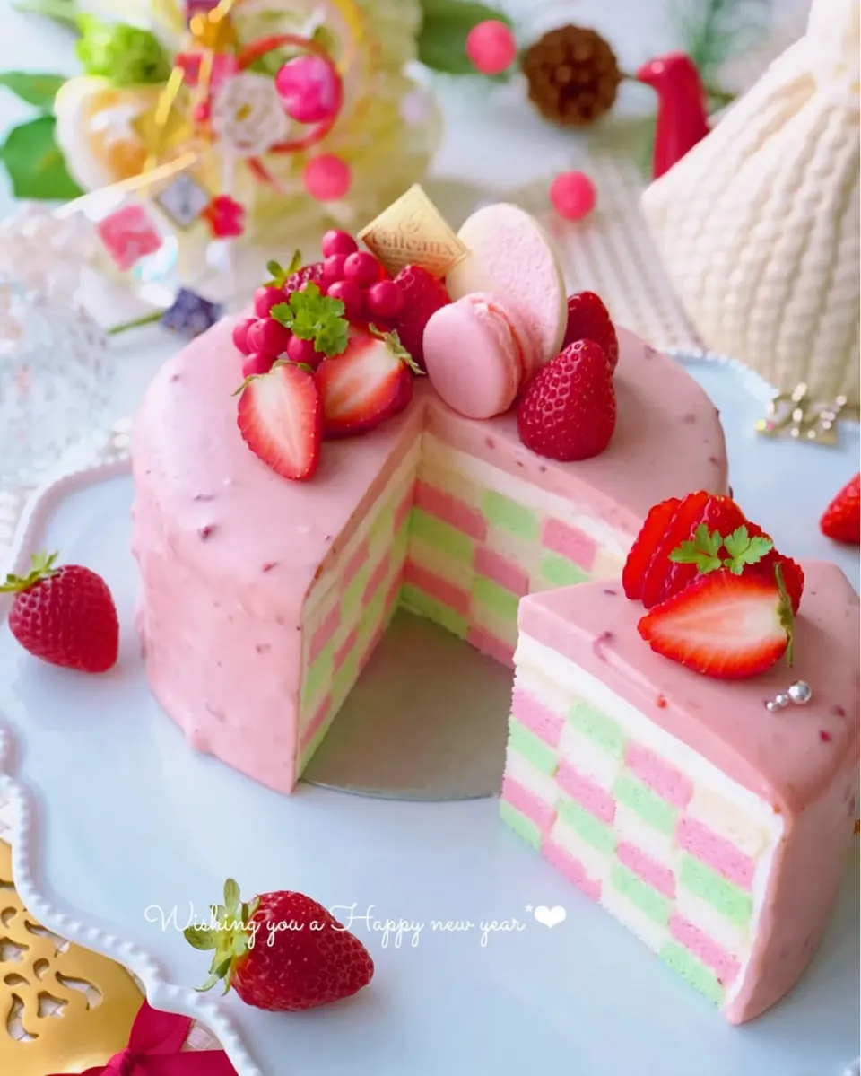 3色のサンセバスチャンケーキ🍰|もえさん