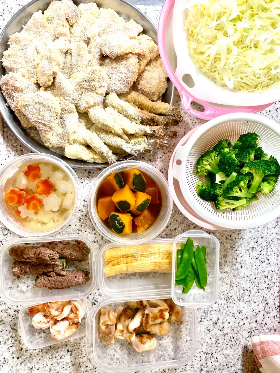 いつもの作り置き。明日からの。#お弁当。今から揚げまーす。|yukaさん