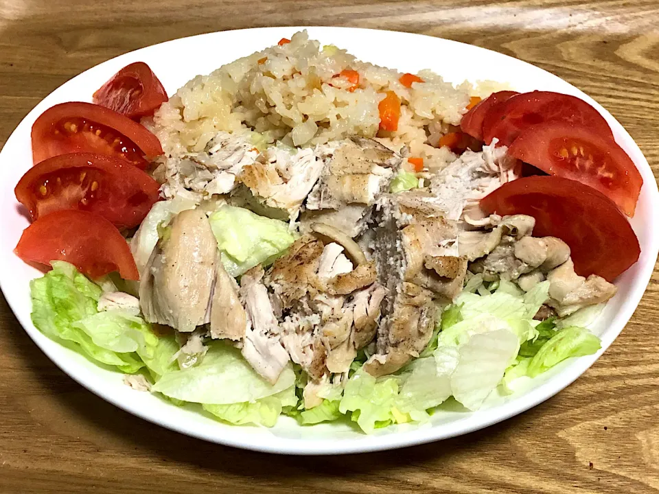 洋風チキン炊き込みご飯|まぁたんさん