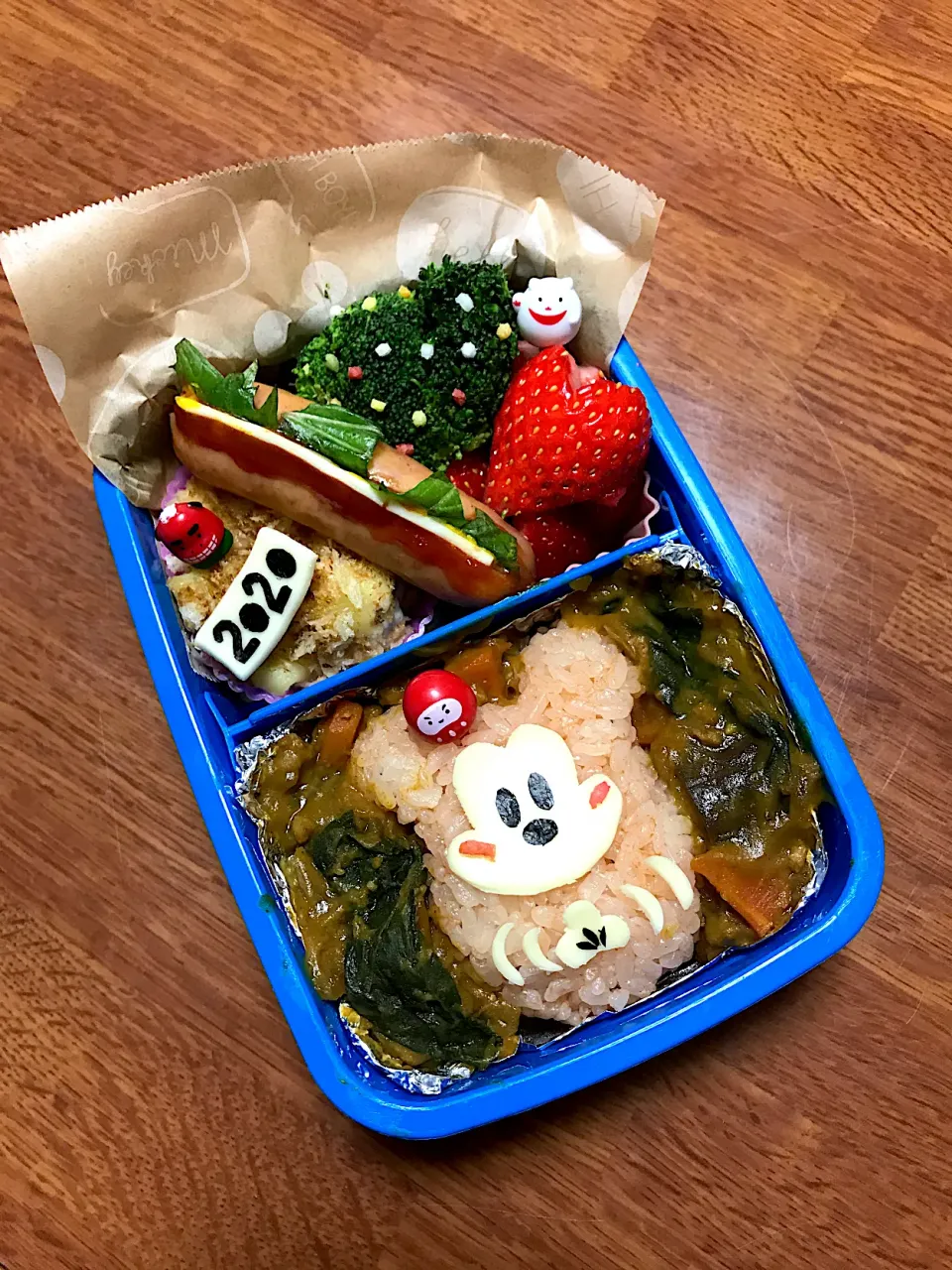 2020年‼だるまミッキー弁当♡|かなさん