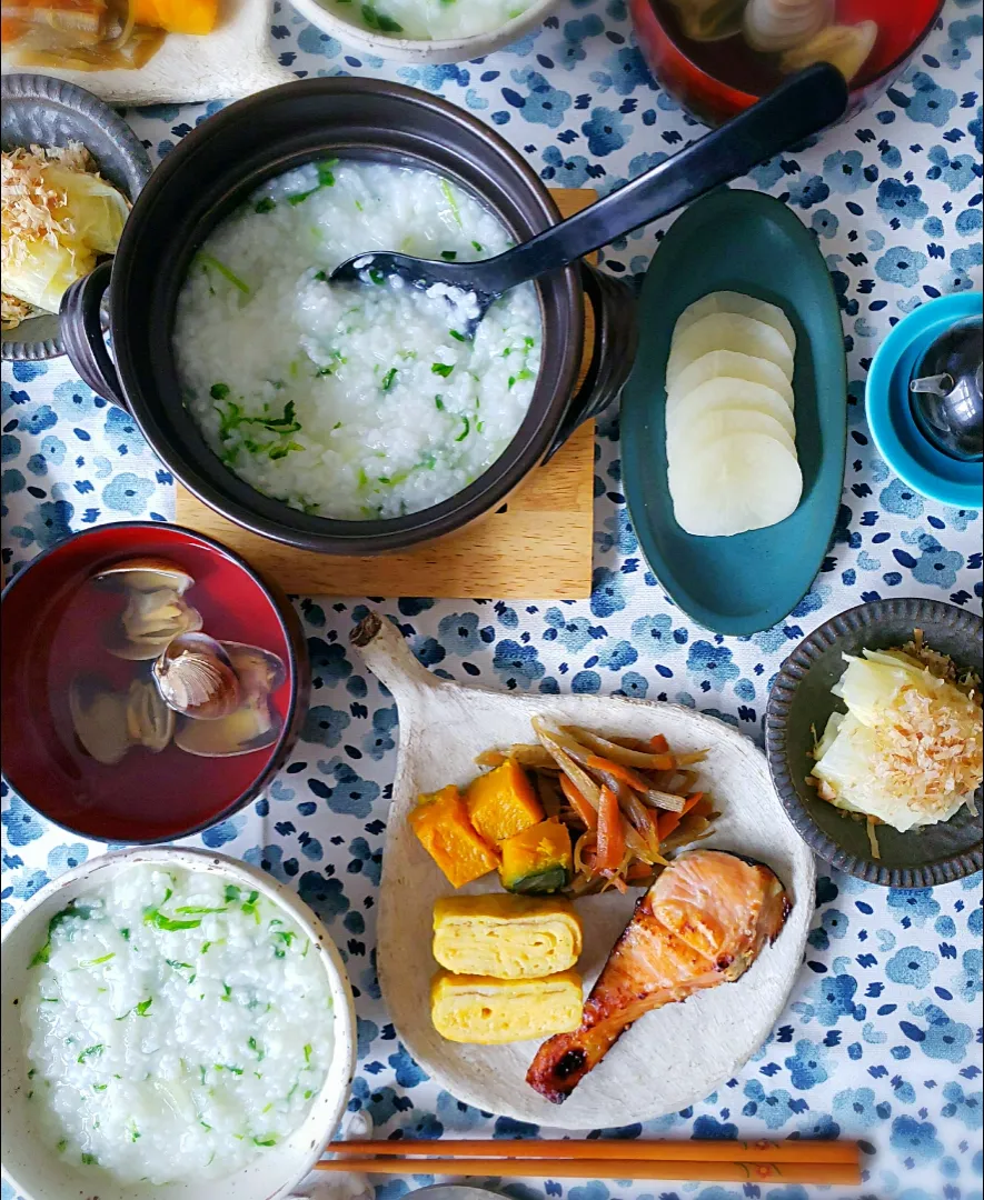 Snapdishの料理写真:七草粥de朝ごはん🍚|Keitoさん