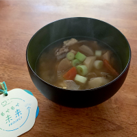 豚汁　はしっことあまりもので一品　#もぐもぐ未来