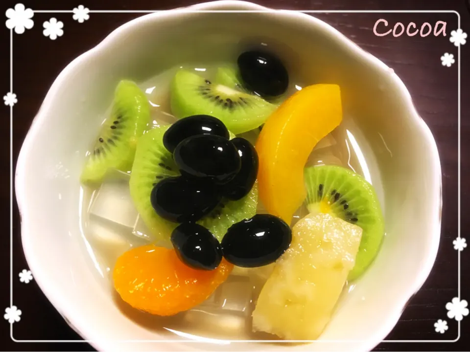 Snapdishの料理写真:黒豆寒天|cocoaさん