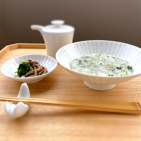 七草粥と干し椎茸のぬか漬け