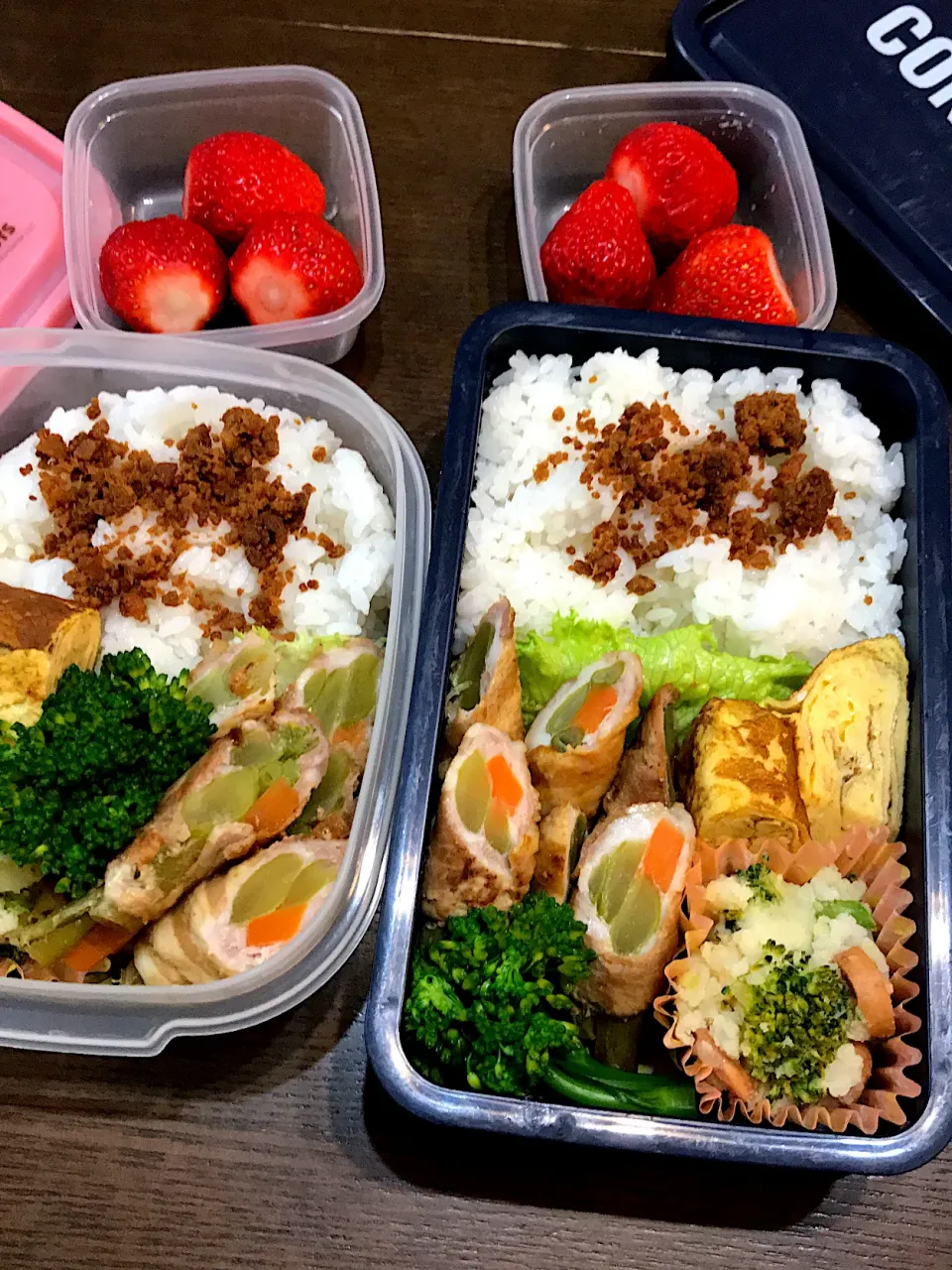 Snapdishの料理写真:2020.1.7 中学&小学生男子のお弁当🍱|かおたまさん