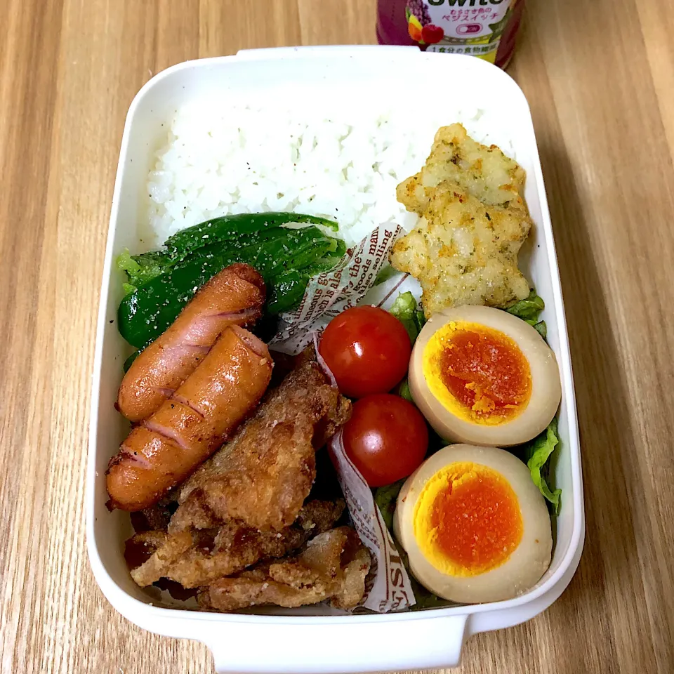 Snapdishの料理写真:高3男子のお弁当　豚竜田揚げ|チャコさん