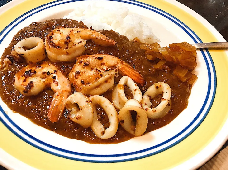 シーフード🦑🦐カレー🍛😋|アライさんさん