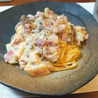 Snapdishの料理写真:クリームパスタ!|しんぎーさん