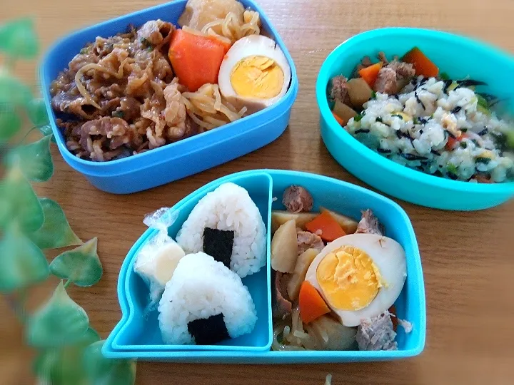 ✽３人のお弁当✽|＊抹茶＊さん