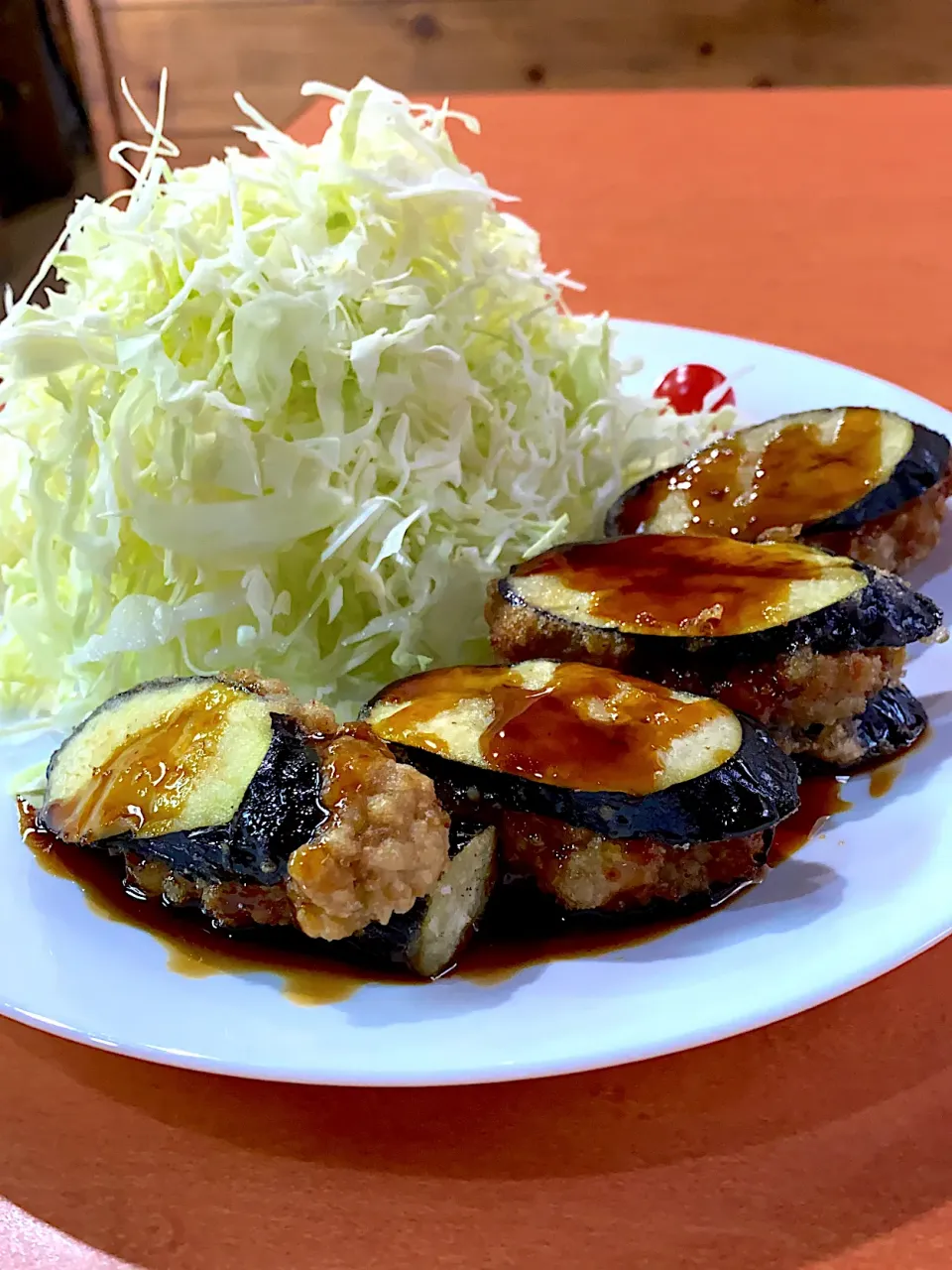 茄子の挟み揚げ|ホルモン処あまみさん