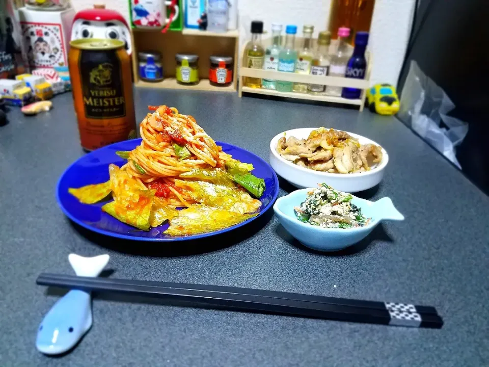 レタスパスタにせせり塩コショウ炒め😋😋😋|masaki .fさん