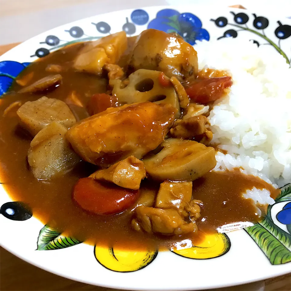 筑前煮の残りでカレーライス(๑ˇεˇ๑)🐾❤|さくらさん