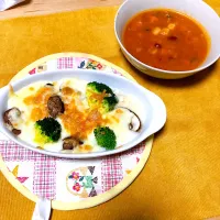 Snapdishの料理写真:シャケの長芋グラタン|hikariさん