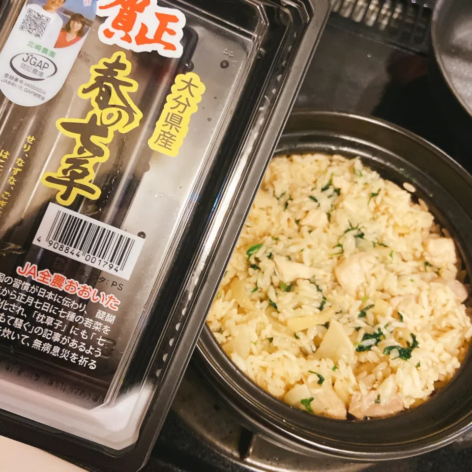 鶏と七草の土鍋炊き込みご飯|さやや❤︎さん