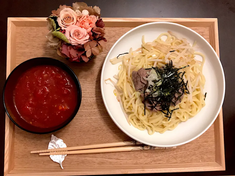 Snapdishの料理写真:#つけ麺#トマトつけ麺|rinmikaさん