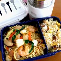 海鮮塩焼きそばのお弁当