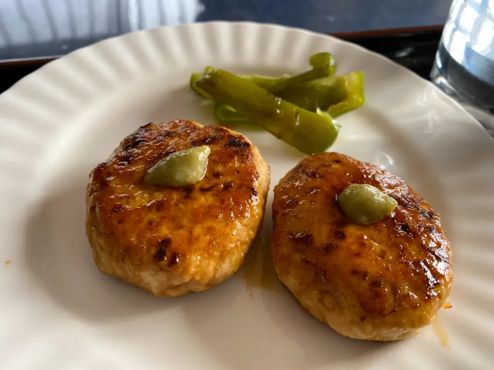 鶏つくねの照り焼きわさびのせ|いのっちさん