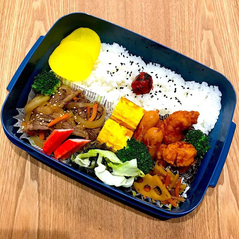 甘辛牛肉炒めの旦那弁当🍱|ちぃさん