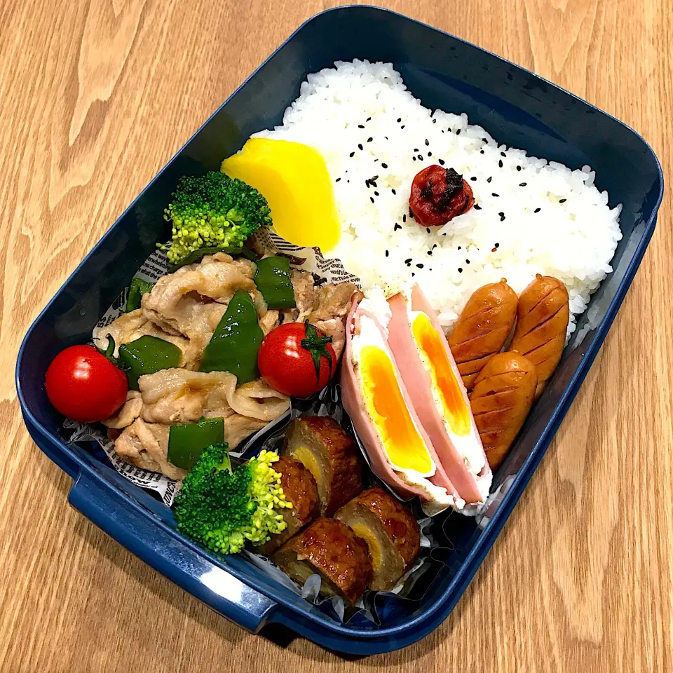 ハムエッグ✖️スコッチエッグ旦那弁当🍱|ちぃさん