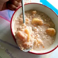 Cinnamon , peanut butter, honey and banana porridge|Yanyan Yumyumさん