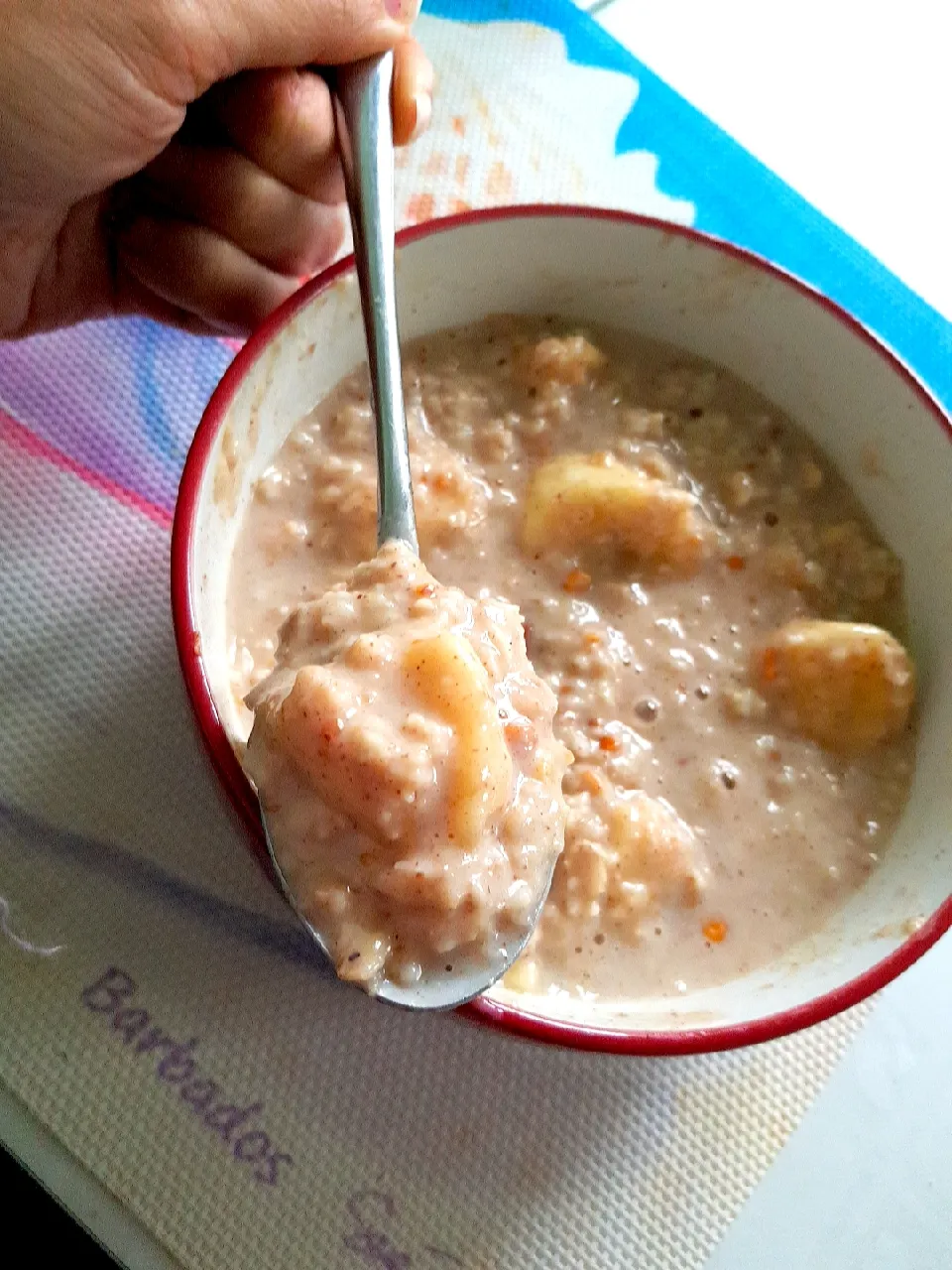 Cinnamon , peanut butter, honey and banana porridge|Yanyan Yumyumさん