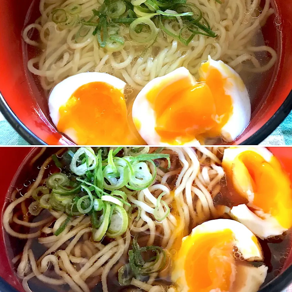 塩ラーメンと醤油ラーメン|純さん