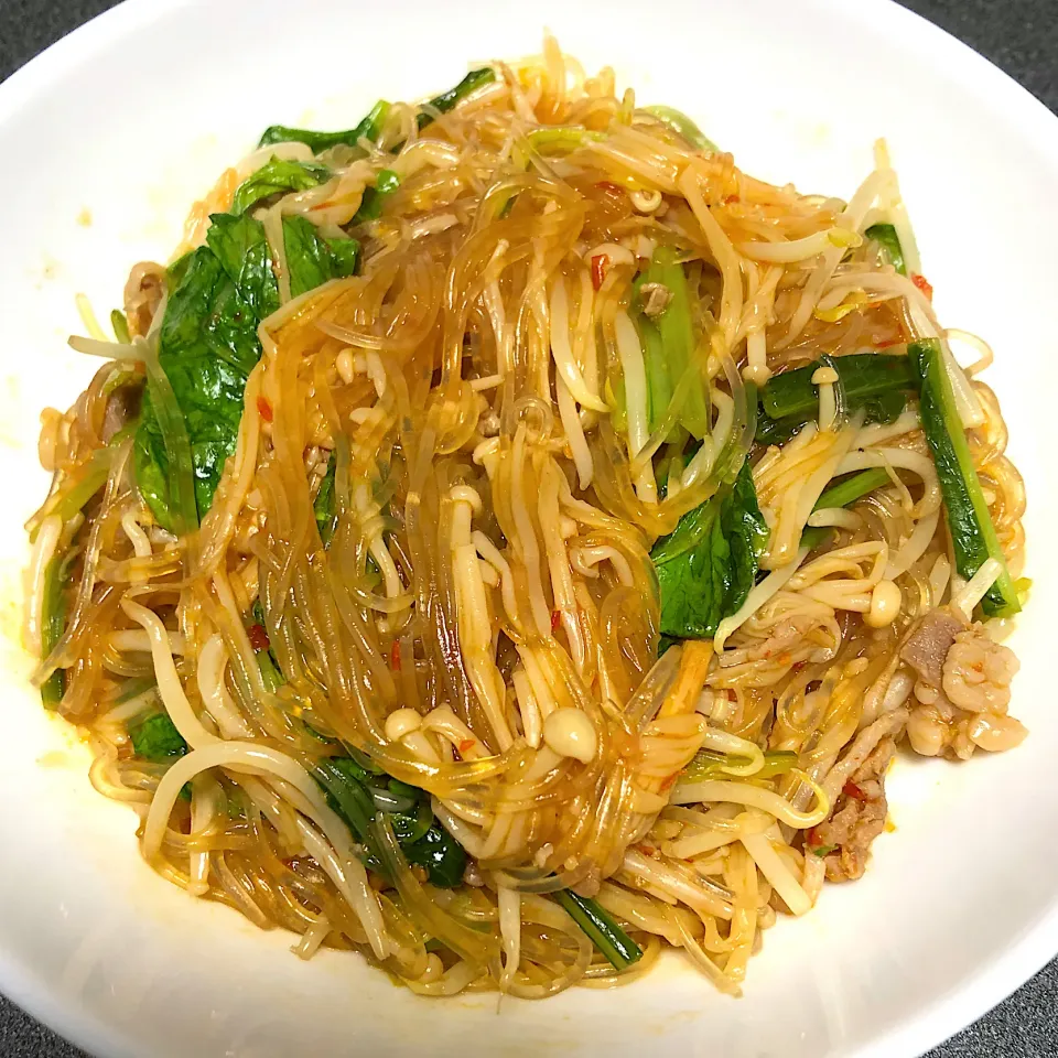 豚肉と春雨のピリ辛炒め煮|ニワトコの杖さん