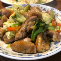 1/11の夕食　鶏野菜炒め