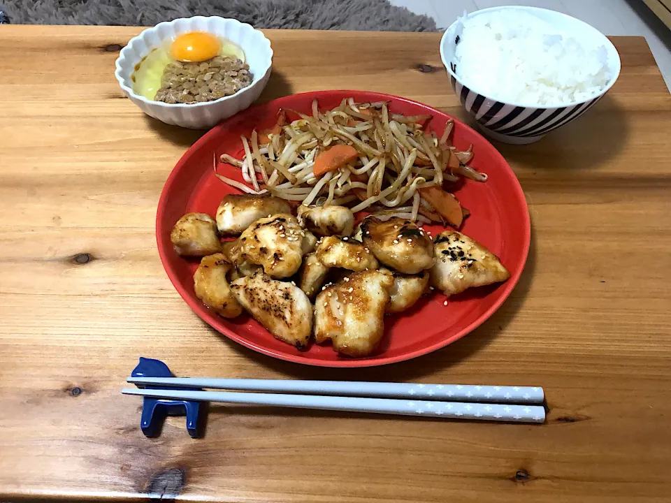 鶏むね肉のごまみそ照り焼き|saknさん