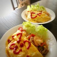 オムパリそば 野菜添え