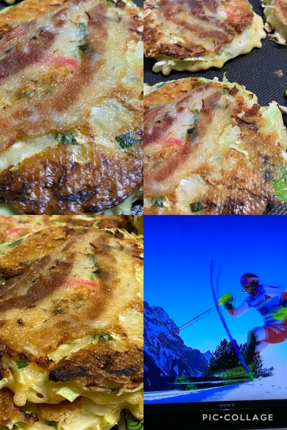 WCスイス・アーデルボーデンのスラロームLIVEを観戦しながら、ゆっくりゆったり自宅でお好み焼きを。|sniper66さん