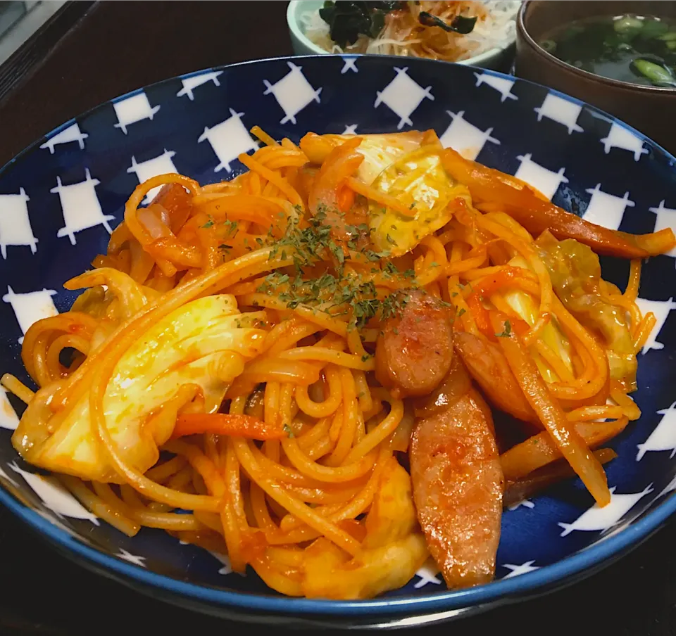 昼ごはん☀️☀️🔆断酒276日目                         スパゲティナポリタン🍝|ぽんたさん