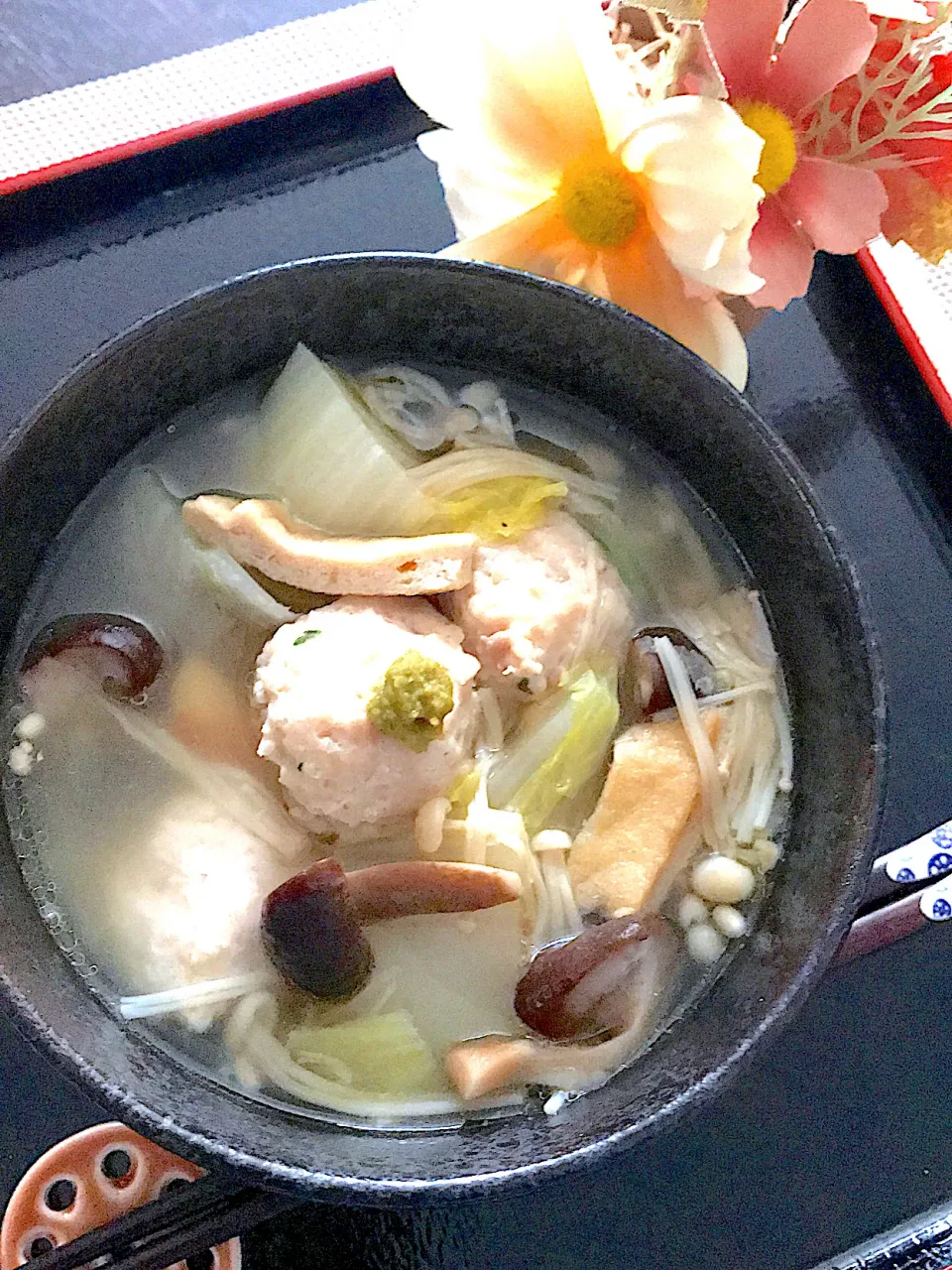 柚子胡椒味の鶏団子と白菜の具沢山汁💕💕|🌺🌺Foodie🌺🌺さん