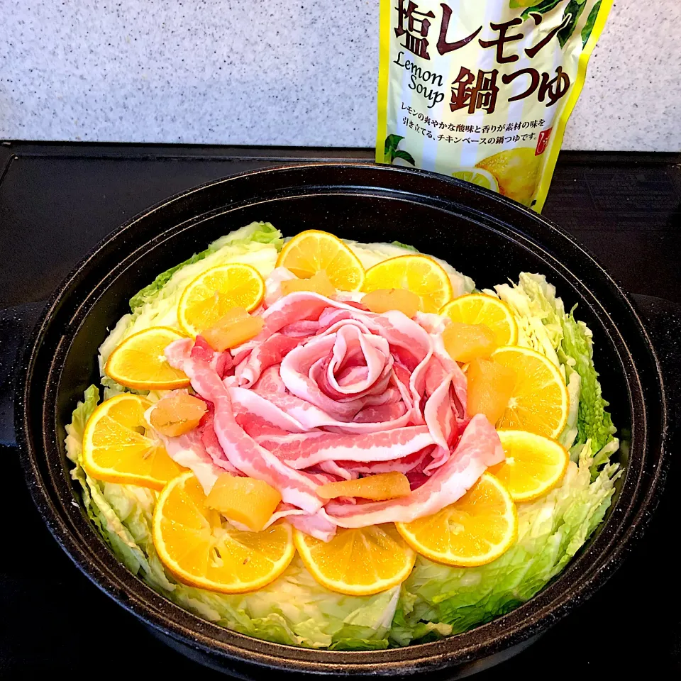 塩レモン🍋豚肉バラ🌹数の子鍋🥘|henryさん